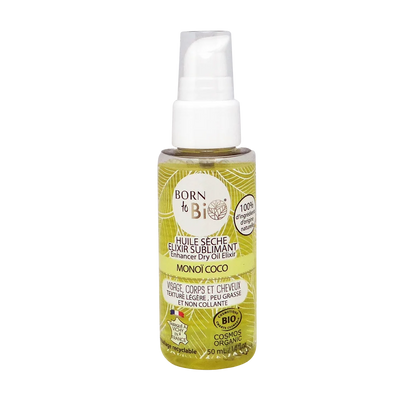 Huile Sèche Elixir Sublimant Monoï Coco - Certifiée Bio-0
