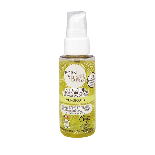 Huile Sèche Elixir Sublimant Monoï Coco - Certifiée Bio-0